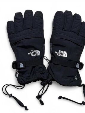 The North Face Black Waterproof Winter Gloves with Wrist Strap